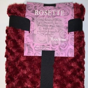 Brentwood Originals Red Rosette Throw Blanket